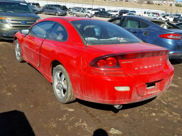 4B3AG52H02E147585 - 2002 DODGE STRATUS R/ RED photo 3