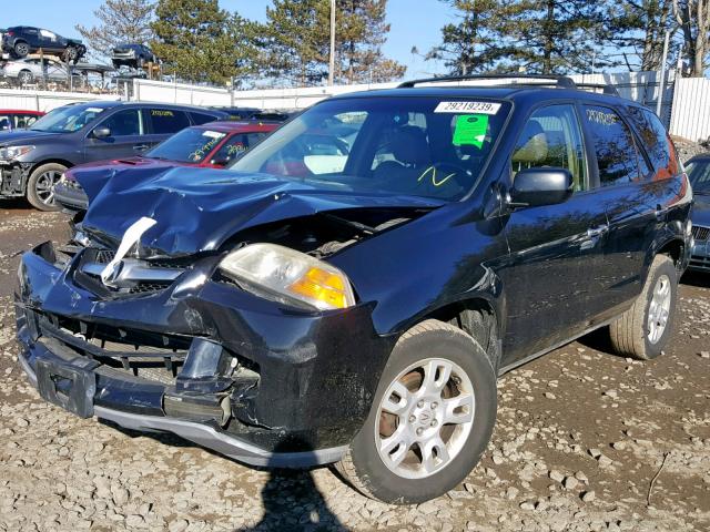 2HNYD18716H523296 - 2006 ACURA MDX TOURIN BLACK photo 2