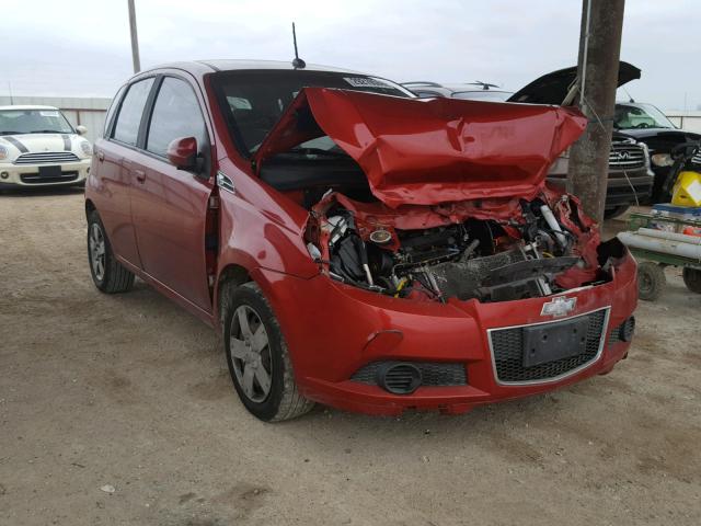KL1TD66E09B300363 - 2009 CHEVROLET AVEO LS RED photo 1