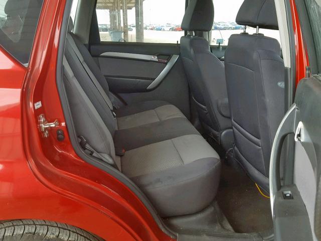 KL1TD66E09B300363 - 2009 CHEVROLET AVEO LS RED photo 6