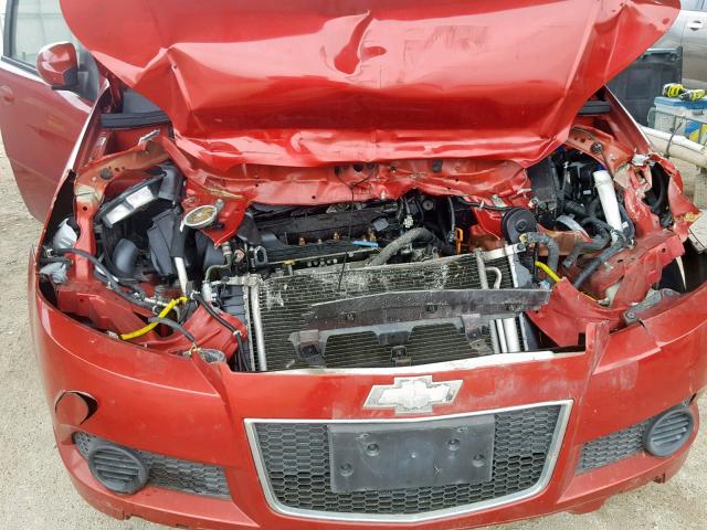 KL1TD66E09B300363 - 2009 CHEVROLET AVEO LS RED photo 9