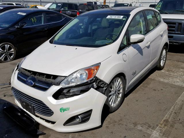 1FADP5CU4FL114931 - 2015 FORD C-MAX PREM WHITE photo 2