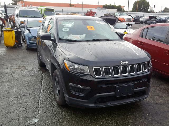 3C4NJCAB4JT124491 - 2018 JEEP COMPASS SP BLACK photo 1