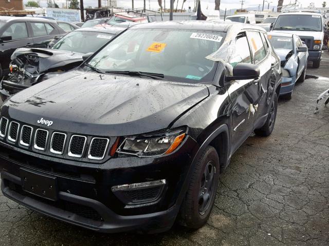 3C4NJCAB4JT124491 - 2018 JEEP COMPASS SP BLACK photo 2