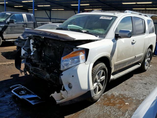 5N1BA0NC7EN612176 - 2014 NISSAN ARMADA SV WHITE photo 2