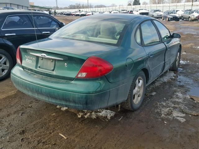 1FAFP55U3YG145704 - 2000 FORD TAURUS SES GREEN photo 4