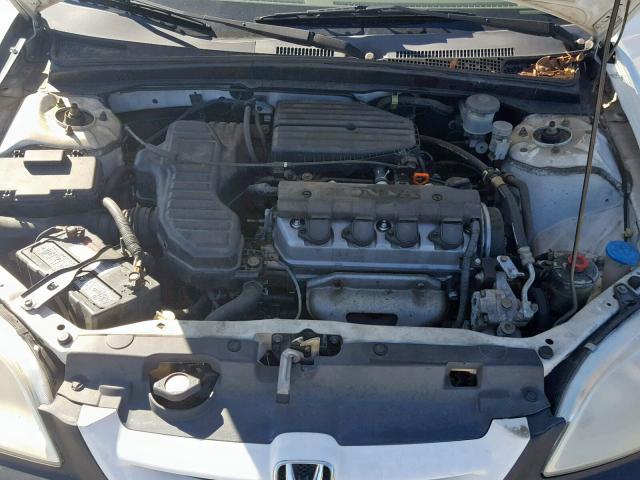 1HGEM21283L015761 - 2003 HONDA CIVIC DX WHITE photo 7