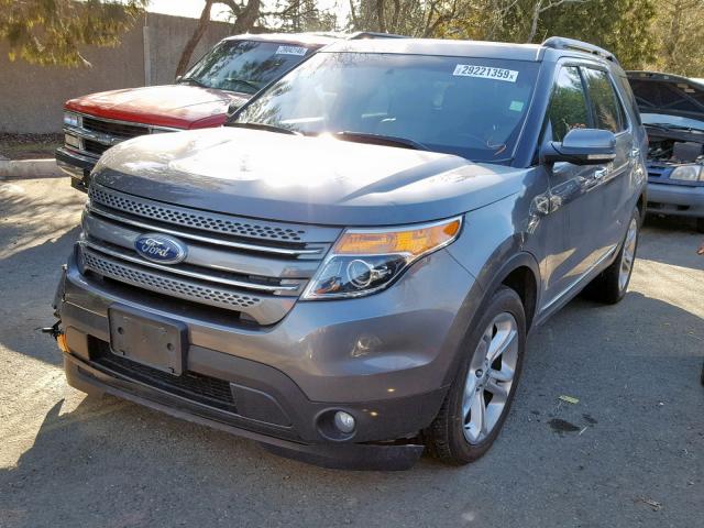 1FMHK8F82BGA15971 - 2011 FORD EXPLORER L GRAY photo 2