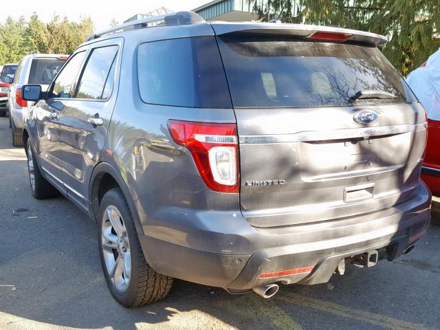 1FMHK8F82BGA15971 - 2011 FORD EXPLORER L GRAY photo 3