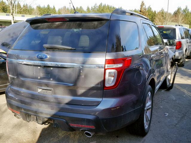 1FMHK8F82BGA15971 - 2011 FORD EXPLORER L GRAY photo 4