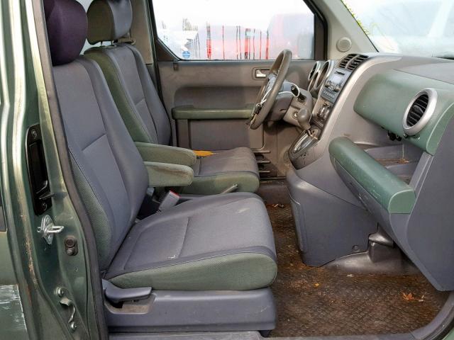 5J6YH28625L023456 - 2005 HONDA ELEMENT EX GREEN photo 5