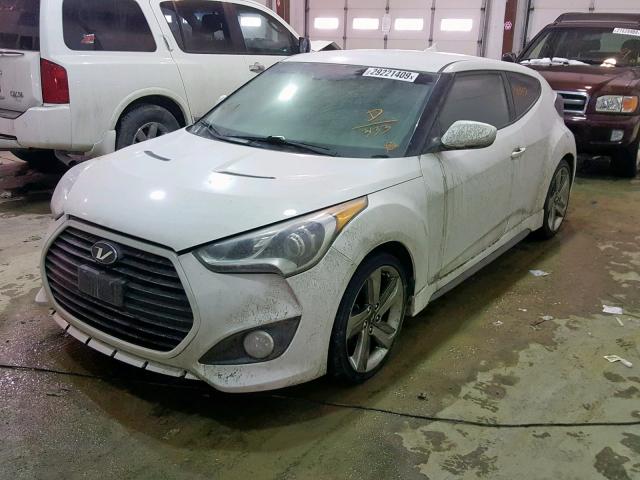 KMHTC6AE5FU223133 - 2015 HYUNDAI VELOSTER T WHITE photo 2