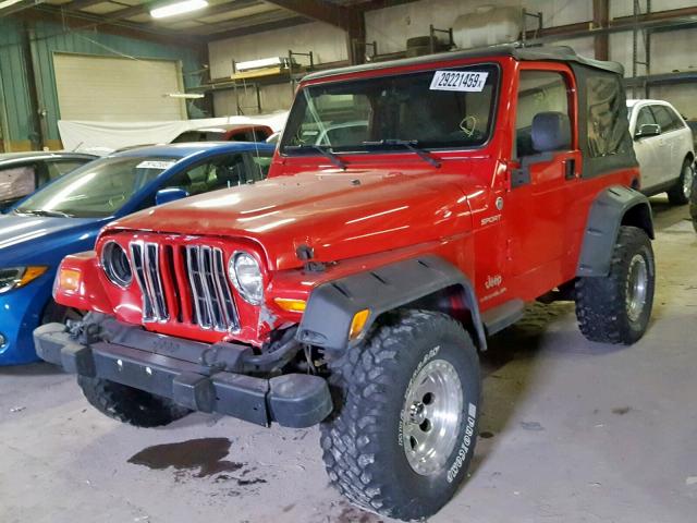 1J4FA49S56P746425 - 2006 JEEP WRANGLER / RED photo 2