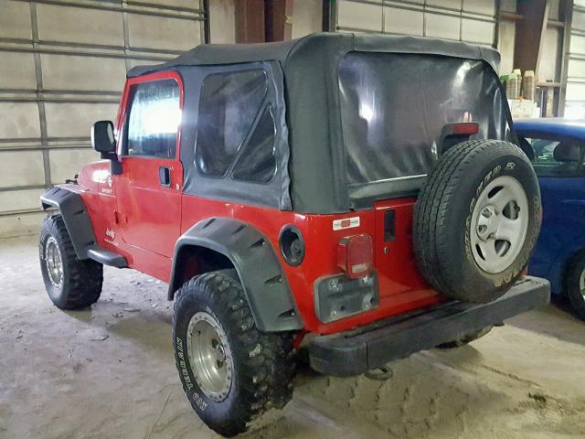 1J4FA49S56P746425 - 2006 JEEP WRANGLER / RED photo 3