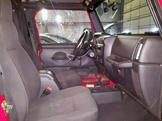 1J4FA49S56P746425 - 2006 JEEP WRANGLER / RED photo 5