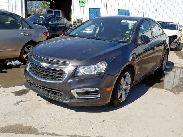 1G1PE5SB3F7236310 - 2015 CHEVROLET CRUZE LT BLACK photo 2