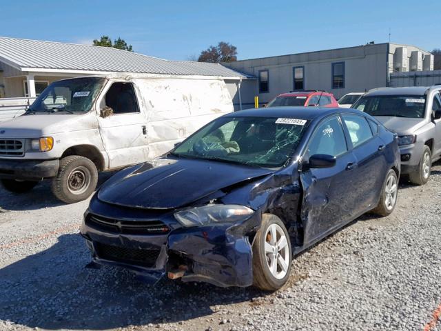 1C3CDFBB7GD629670 - 2016 DODGE DART SXT BLUE photo 2