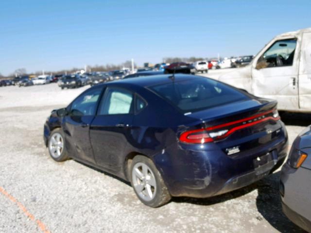 1C3CDFBB7GD629670 - 2016 DODGE DART SXT BLUE photo 3