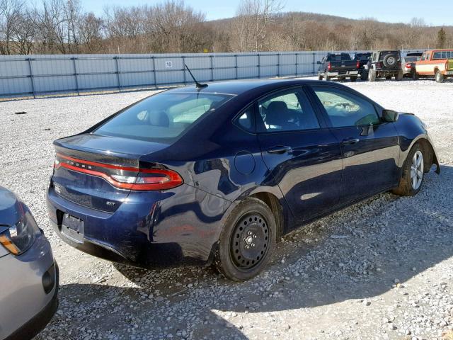 1C3CDFBB7GD629670 - 2016 DODGE DART SXT BLUE photo 4