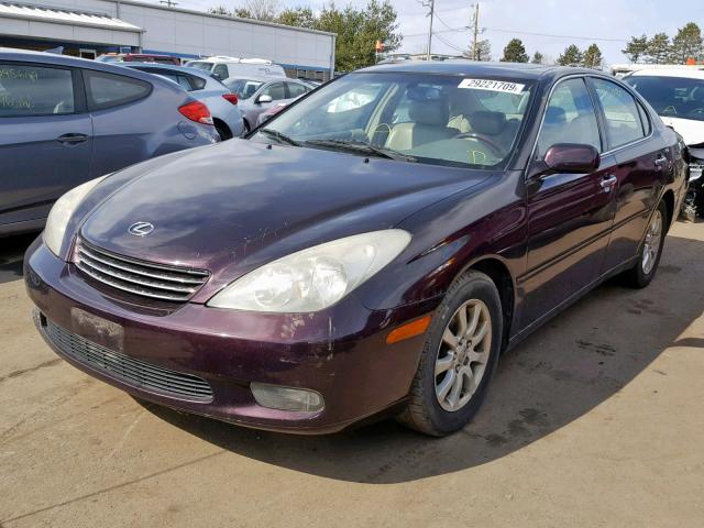 JTHBF30G830087297 - 2003 LEXUS ES 300 BURGUNDY photo 2