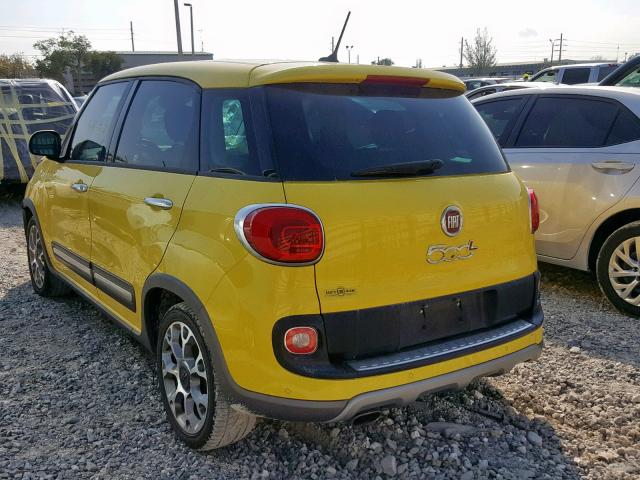 ZFBCFADH5EZ021675 - 2014 FIAT 500L TREKK YELLOW photo 3