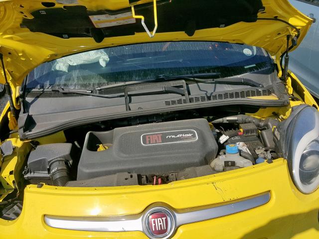 ZFBCFADH5EZ021675 - 2014 FIAT 500L TREKK YELLOW photo 7