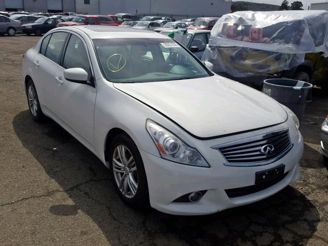 JN1CV6AP6AM203498 - 2010 INFINITI G37 BASE WHITE photo 1