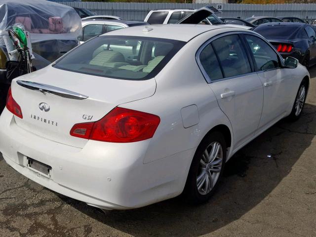 JN1CV6AP6AM203498 - 2010 INFINITI G37 BASE WHITE photo 4