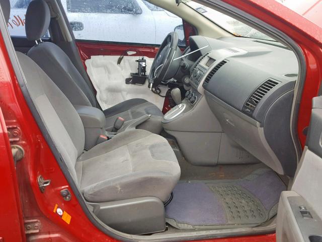 3N1AB61E89L667350 - 2009 NISSAN SENTRA 2.0 RED photo 5