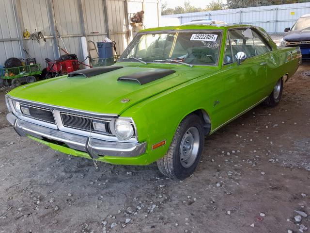 LH23G1R203921 - 1971 DODGE DART GREEN photo 2