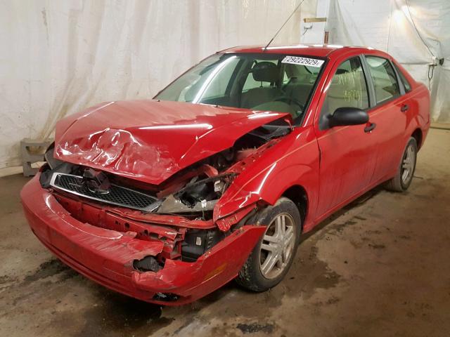 1FAFP34N77W192544 - 2007 FORD FOCUS ZX4 RED photo 2