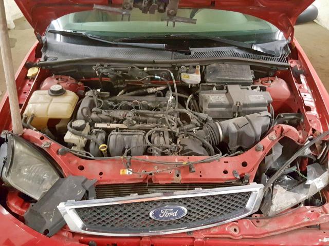 1FAFP34N77W192544 - 2007 FORD FOCUS ZX4 RED photo 7