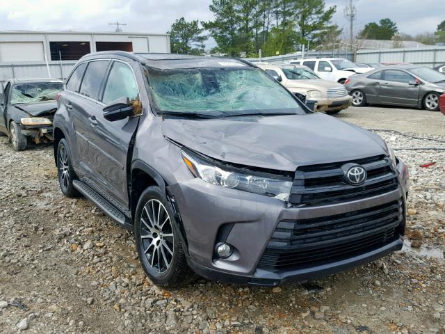 5TDKZRFH7JS548950 - 2018 TOYOTA HIGHLANDER GRAY photo 1