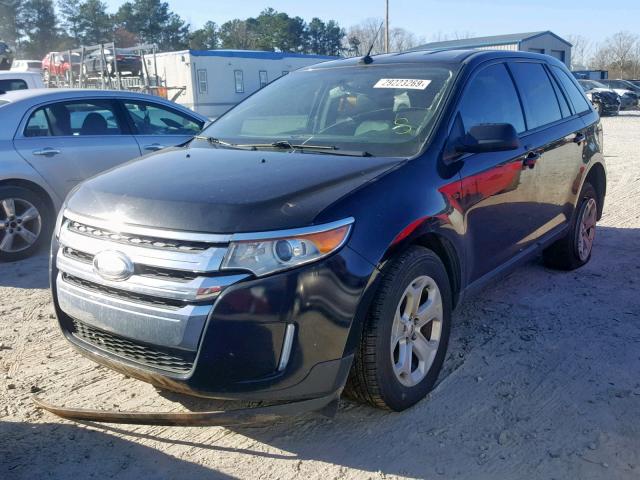 2FMDK3JC9DBA91095 - 2013 FORD EDGE SEL CHARCOAL photo 2