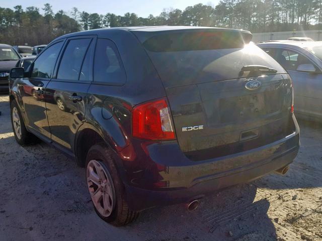 2FMDK3JC9DBA91095 - 2013 FORD EDGE SEL CHARCOAL photo 3