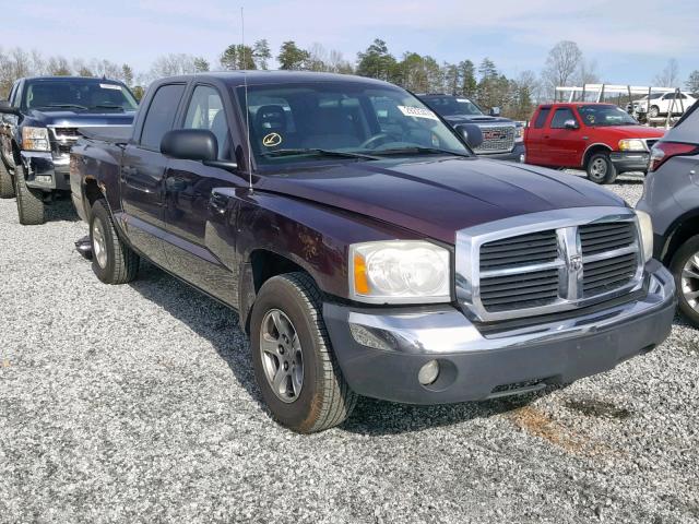 1D7HW48N65S287595 - 2005 DODGE DAKOTA QUA MAROON photo 1