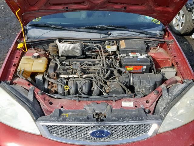 3FAFP31N45R106627 - 2005 FORD FOCUS ZX3 RED photo 7