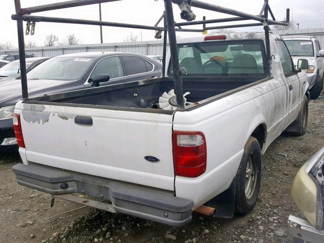 1FTYR10U51PA02949 - 2001 FORD RANGER WHITE photo 4