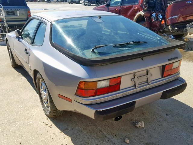 WP0AB0947HN476331 - 1987 PORSCHE 944 SILVER photo 3