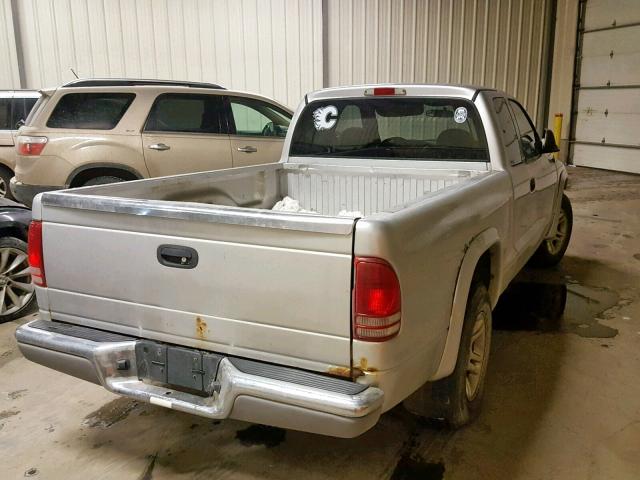 1D7HL42X23S263231 - 2003 DODGE DAKOTA SLT GRAY photo 4