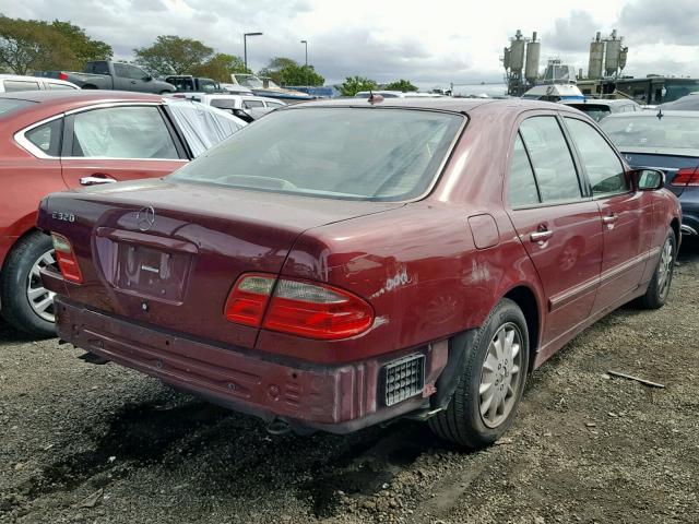 WDBJF65J51B307465 - 2001 MERCEDES-BENZ E 320 RED photo 4