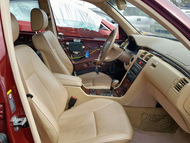 WDBJF65J51B307465 - 2001 MERCEDES-BENZ E 320 RED photo 5