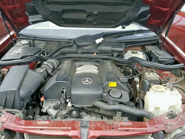 WDBJF65J51B307465 - 2001 MERCEDES-BENZ E 320 RED photo 7