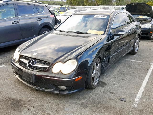 WDBTJ75J75F148640 - 2005 MERCEDES-BENZ CLK 500 BLACK photo 2