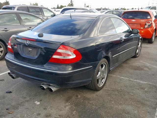 WDBTJ75J75F148640 - 2005 MERCEDES-BENZ CLK 500 BLACK photo 4