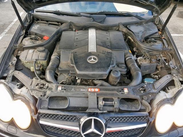 WDBTJ75J75F148640 - 2005 MERCEDES-BENZ CLK 500 BLACK photo 7