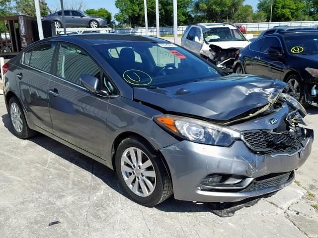 KNAFX4A81F5316176 - 2015 KIA FORTE EX GRAY photo 1