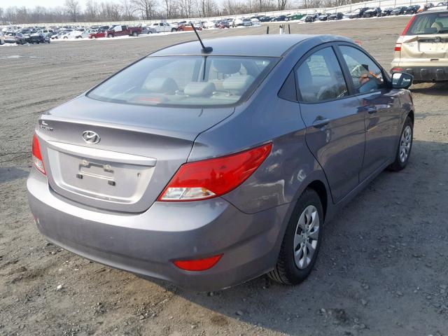 KMHCT4AE1GU955300 - 2016 HYUNDAI ACCENT SE GRAY photo 4