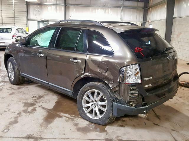 2FMDK3JC8BBA79629 - 2011 FORD EDGE SEL BROWN photo 3