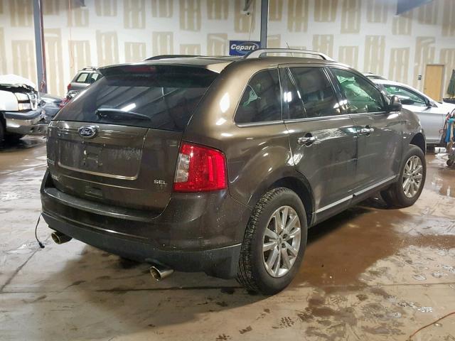 2FMDK3JC8BBA79629 - 2011 FORD EDGE SEL BROWN photo 4